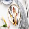 16 Piece Rose Gold Silverware Set for 4 Durable Stainless Steel Flatware Sets Kitchen Cutlery Utensil Include Knife Fork Spoon Teaspoon view 3