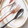 16 Piece Rose Gold Silverware Set for 4 Durable Stainless Steel Flatware Sets Kitchen Cutlery Utensil Include Knife Fork Spoon Teaspoon view 4
