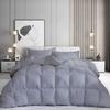 100% Organic Cotton 3 Pieces Comforter Sets Hotel Quality 400 GSM 800TC (1pc Comforter Box Stitch & 2pc Pillow Shams) (Silver Grey Solid California King Size(96"X102") Inch, view 1