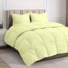 100% Organic Cotton 3 Pieces Comforter Sets Hotel Quality 400 GSM 800TC (1pc Comforter Box Stitch & 2pc Pillow Shams) (Ivory Solid King Size(92"X104") Inch, view 2