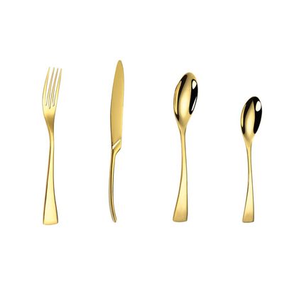 16 Piece Gold Silverware Set for 4 Durable Stainless Steel Flatware Sets Kitchen Cutlery Utensil Include Knife Fork Spoon Teaspoon