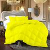 100% Organic Cotton 3 Pieces Comforter Sets Hotel Quality 400 GSM 800TC (1pc Comforter Box Stitch & 2pc Pillow Shams) (Yellow Solid Full Size(82"X86") Inch, view 1