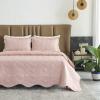 Auemtyn Twin/Twin XL Size Quilt Set 2 Pieces, Soft Lightweight Light Pink Bedspread, Reversible Microfiber Bed Coverlet for All Seasons, Heart Pattern (1 Quilt, 1 Pillow Sham) view 4