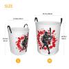 Baseball Laundry Hamper with White Background, Sports Dirty Clothes Baskets Foldable Clothes Toys Storage Organizer for Sports Boys Teens Bedroom 19.6 x 15.7 Inch view 3