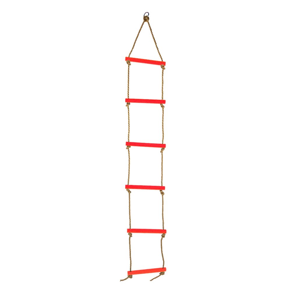 Alvinlite Plastic Six-Section Climbing Rope Ladder for Kids,Hanging Ladder for Swing Set-Tree Ladder Toy for Children,Climbing Ladder Fitness Toy Exercise Equipment (Red) Climbing