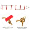 Alvinlite Plastic Six-Section Climbing Rope Ladder for Kids,Hanging Ladder for Swing Set-Tree Ladder Toy for Children,Climbing Ladder Fitness Toy Exercise Equipment (Red) Climbing view 4