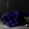 100% Organic Cotton 3 Pieces Comforter Sets Hotel Quality 400 GSM 800TC (1pc Comforter Box Stitch & 2pc Pillow Shams) (Navy Blue Solid EXPANDED Queen Size(92"X92") Inch, view 3