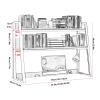 GUODDM 2 Tier Multipurpose Countertop Hutch Bookshelf - Adjustable Storage Display Shelf Organizer Rack, Ladder Bookcase for Computer Desktop, for Home Dorm Office Supplies view 2