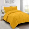 100% Organic Cotton 3 Pieces Comforter Sets Hotel Quality 400 GSM 800TC (1pc Comforter Box Stitch & 2pc Pillow Shams) (Gold Solid Queen Size(90"X90") Inch, view 1
