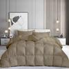 100% Organic Cotton 3 Pieces Comforter Sets Hotel Quality 400 GSM 800TC (1pc Comforter Box Stitch & 2pc Pillow Shams) (Taupe Solid Oversize King(120"X128") Inch, view 1