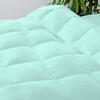 100% Organic Cotton 3 Pieces Comforter Sets Hotel Quality 400 GSM 800TC (1pc Comforter Box Stitch & 2pc Pillow Shams) (Aqua Blue Solid California King Size(96"X102") Inch, view 3