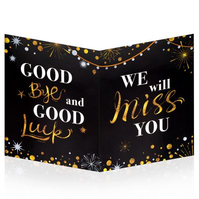 HOMANGA Giant Farewell Greeting Card, 13.8 x 21.6 Inch Good Luck Office Signature Card, We Will Miss You Goodbye Card, Large Going Away Card for Colleague, Retirement, Going Away Gift for Coworker Men