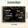 HOMANGA Giant Farewell Greeting Card, 13.8 x 21.6 Inch Good Luck Office Signature Card, We Will Miss You Goodbye Card, Large Going Away Card for Colleague, Retirement, Going Away Gift for Coworker Men view 2