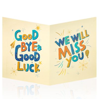 HOMANGA Jumbo Farewell Greeting Card, 13.8 x 21.6 Inch Good Luck Office Signature Card, We Will Miss You Goodbye Card, Large Going Away Card for Colleague, Retirement, Going Away Gift for Coworker Men