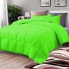 100% Organic Cotton 3 Pieces Comforter Sets Hotel Quality 400 GSM 800TC (1pc Comforter Box Stitch & 2pc Pillow Shams) (Parrot Green Solid Oversize King(120"X128") Inch, view 1