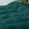 100% Organic Cotton 3 Pieces Comforter Sets Hotel Quality 400 GSM 800TC (1pc Comforter Box Stitch & 2pc Pillow Shams) (Teal Solid Twin Size(68"X90") Inch, view 3