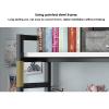 GUODDM 2tier Desktop Bookshelf for Computer Desk - Adjustable Countertop Hutch Bookshelf, Steel Frame Ladder Countertop Hutch Bookcase Organizer Shelf, Home Office Storage Display Rack view 3