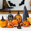 NUOBESTY 10Pcs Mini Felt Witch Hats, Wine Bottle Decor Wine Bottle Toppers Miniature Witch Hat Caps for Halloween Decor, DIY Projects, Dolls, Cupcakes view 4