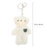 Toddmomy Small Bear Keychain Pendant with Heart Charm Lightweight Plush Bear Key Ring for Backpack Handbag Decoration and view 2