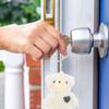 Toddmomy Small Bear Keychain Pendant with Heart Charm Lightweight Plush Bear Key Ring for Backpack Handbag Decoration and view 4