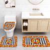 YESOF66 4PCS Bathroom Mat Sets,Thanksgiving Autumn Pumpkin Black and White Plaid Bathroom Decor Shower Curtain Bath Mat Non-Slip Toilet Seat Cover Bathroom Mat 72x72in&Large Rugs view 4