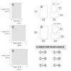 YESOF66 4PCS Bathroom Mat Sets,Abstract Beach Aesthetic Grey to Red Gradient Bathroom Decor Shower Curtain Bath Mat Non-Slip Toilet Seat Cover Bathroom Mat 36x72in&Large Rugs view 3