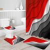 YESOF66 4PCS Bathroom Mat Sets,Abstract Beach Aesthetic Grey to Red Gradient Bathroom Decor Shower Curtain Bath Mat Non-Slip Toilet Seat Cover Bathroom Mat 36x72in&Large Rugs view 4