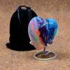 eSplanade Metal Mini Cremation Urn Heart-Shaped Keepsake Memorial Jar Pot Container | Small Urn for Funeral Ashes Burial | Wave Textured Metal Keepsake with Stand | Multicolor - 2.75" Inches view 4