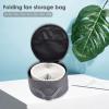 LAFANDE Case for Folding Telescopic Fan | Waterproof Folding Fan Hand Bag with Handle, Portable Fan Hand Bag for Travel Camping (23x23x13cm) view 3