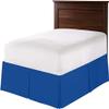 1 Piece Split Corners with Box Pleated Egyptian Cotton Bed Skirt 1000 Thread Count 15 Inch Drop Easy Fit Luxury Bedding Collection (Oversized King, Royal Blue) view 1