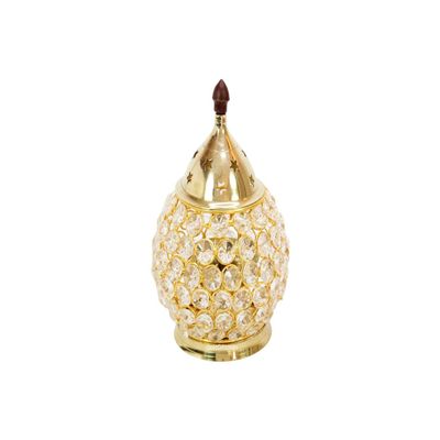 Brass Diamond Nag Deep Akhand Diya for Home, Crystal Diya Oil Lamp, Brass Diyas for Pooja Room, Housewarming Gift, Home Decor Gift Item (11 x 16 cm) by Indian Collectible
