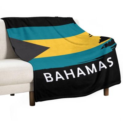 Bahamas Flag Cooling Blanket Soft and Breathable-Perfectly Textured for Sofa Bed Lightweight Keep Warm Camping 60"x80"