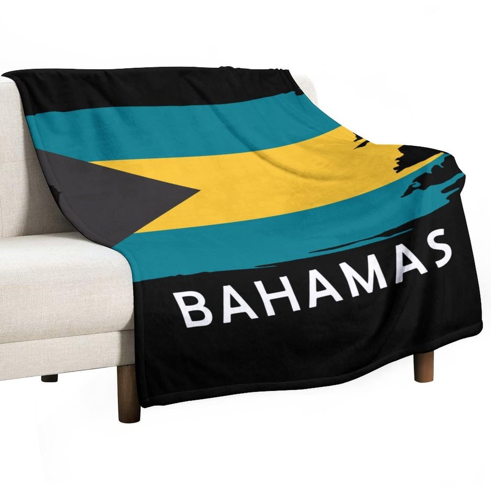 Bahamas Flag Cooling Blanket Soft and Breathable-Perfectly Textured for Sofa Bed Lightweight Keep Warm Camping 60"x80"