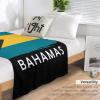 Bahamas Flag Cooling Blanket Soft and Breathable-Perfectly Textured for Sofa Bed Lightweight Keep Warm Camping 60"x80" view 4