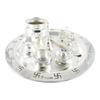 9 Inch New Swastik Silver Plated Pooja Thali Set, Occasional Gifts, Pooja Thali Decorative, Wedding Gift by Indian Collectible view 4