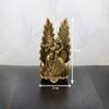 Dancing Peacock Design Radhe Krishna Idol for Gift (Gold Plated), Radha-Vallabh Statue with Diya for Pooja, Spiritual Gift Item, Figurine Showpiece by Indian Collectible view 2
