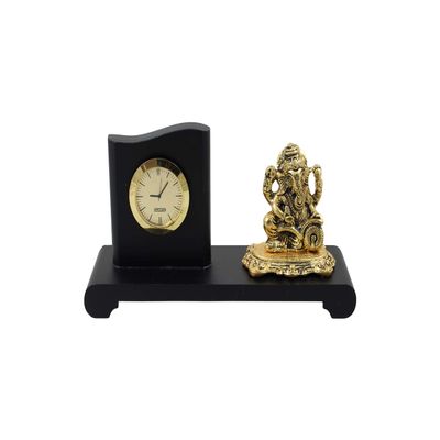 Ganesha Idol with Clock, Return Gift, Ganpati Statue for Home Decor,Corporate Gift Item, Figurine Showpiece by Indian Collectible