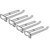4PCS Under Cabinet Stemware Wine Glass Hanging Rack, Wall Mount Wine Glass Holder Hanger Storage, Glass cup Organizer for Bar Kitchen view 1