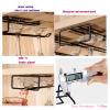 4PCS Under Cabinet Stemware Wine Glass Hanging Rack, Wall Mount Wine Glass Holder Hanger Storage, Glass cup Organizer for Bar Kitchen view 3