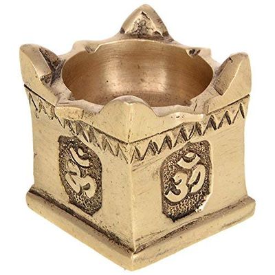 Brass Tulsi Plant Diya, Oil Lamp for Pooja, Ideal Home Decor Gift, Diya for Pooja by Indian Collectible