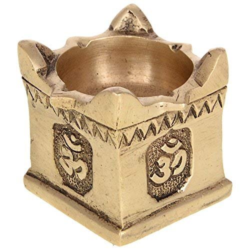 Brass Tulsi Plant Diya, Oil Lamp for Pooja, Ideal Home Decor Gift, Diya for Pooja by Indian Collectible