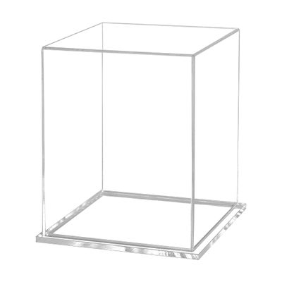 12" x 12" Clear Acrylic Display Box with Thick Clear Base Versatile Lucite Retail Product Dust Cover for Collectibles and Memorabilia by Marketing Holders
