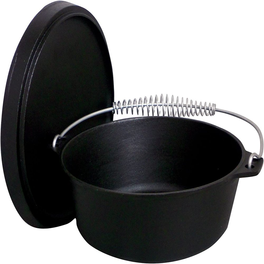 12 Qt. Seasoned Cast Iron Dutch Oven with Cast Iron Lid,Black