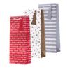 Hallmark Christmas Bottle Bag, Pack of 3, Red, Silver and Gold view 1