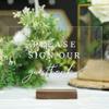 Hanna Roberts Set of 3 Wedding Reception, Ceremony, Party, Table Decoration Signs with Holder | Favors Please Take One | Please Sign Our Guestbook | Cards and Gifts (Clear, Walnut) view 2