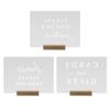 Hanna Roberts Set of 3 Wedding Reception, Ceremony, Party, Table Decoration Signs with Holder | Favors Please Take One | Please Sign Our Guestbook | Cards and Gifts (Clear, Walnut) view 3