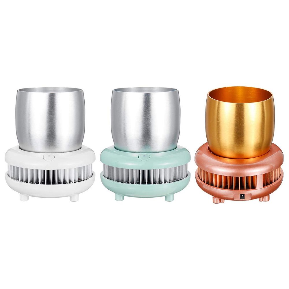 Acofuns Electric Cup Cooler Box Cooling Beverage Aluminum Cup Drink Holder for Home Office