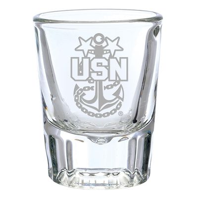 7.62 Design U.S. Navy Master Chief Hand Etched 2 oz. Shot Glass