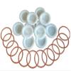 Authentic Tattler E-Z Seal Reusable Canning Lids - 200 Bulk REGULAR Mouth Lids & 200 REGULAR Mouth Rubber Rings WHITE - MADE IN THE USA! view 1