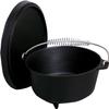 4 Qt. Seasoned Cast Iron Dutch Oven with Feet and Coal Lid view 1